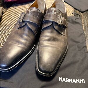 Magnanni Men's Dark Brown Leather Oxfords